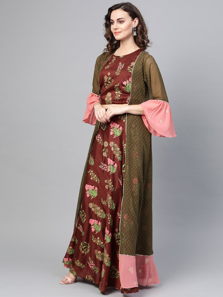 Ahalyaa Women Printed Indo Western Set