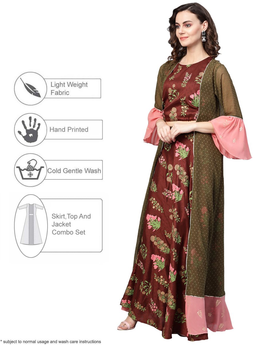 Ahalyaa Women Printed Indo Western Set