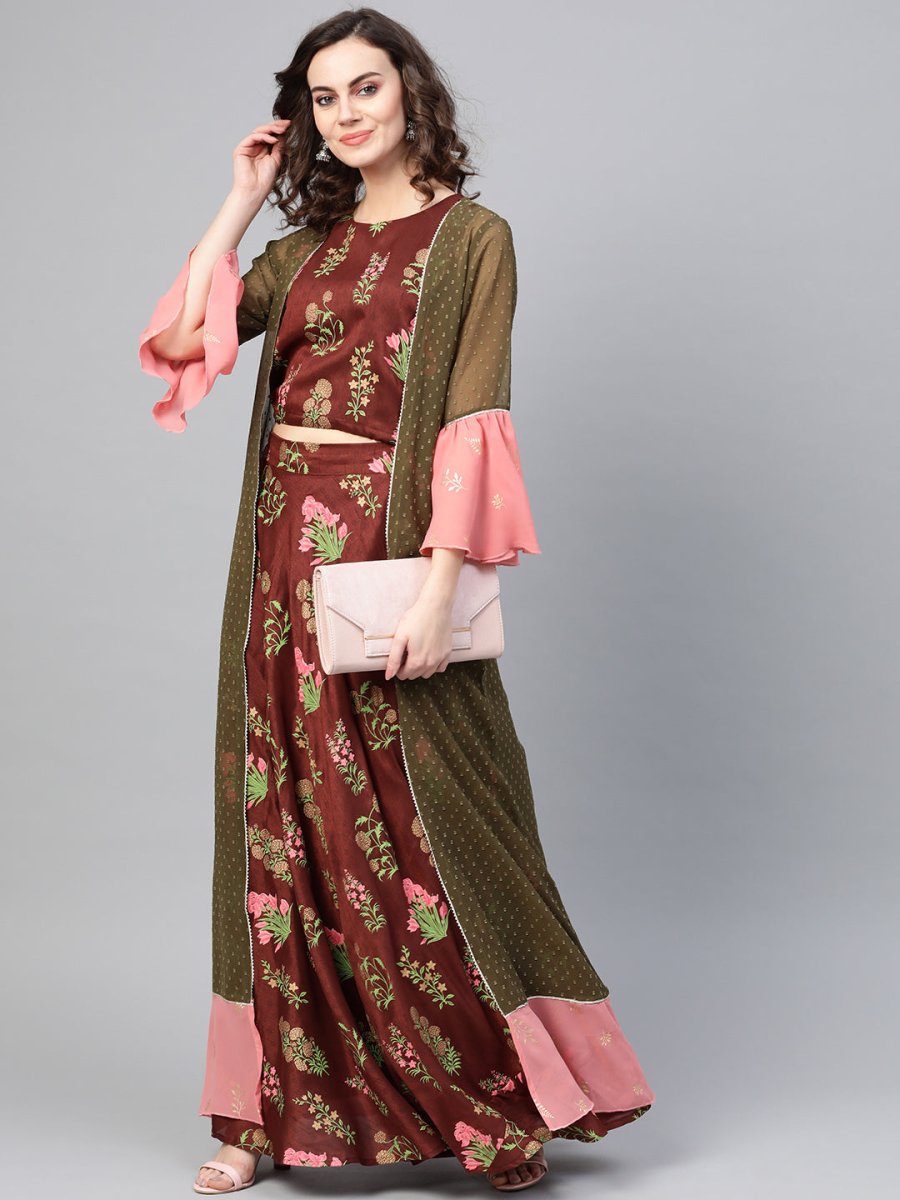 Ahalyaa Women Printed Indo Western Set