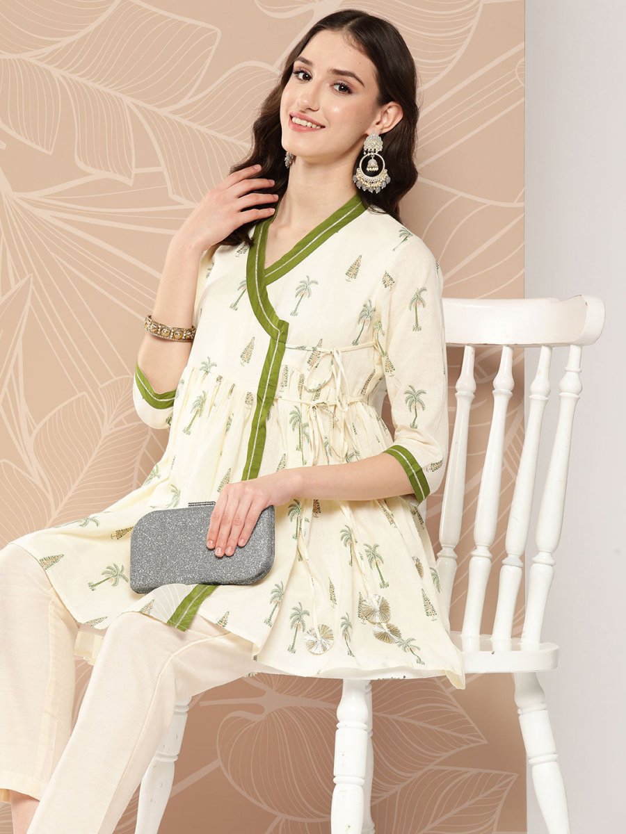 Ahalyaa Tie-Ups Tropical Printed Tunic - Distacart