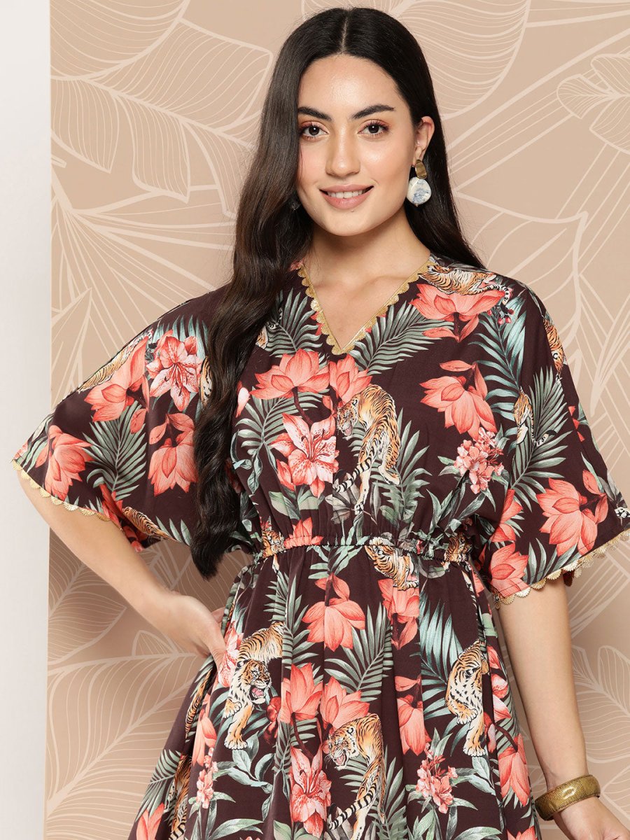Ahalyaa Floral Printed Tunic - Distacart