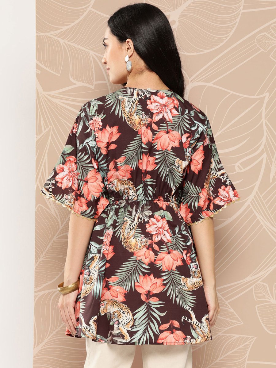 Ahalyaa Floral Printed Tunic - Distacart