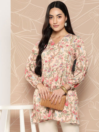 Ahalyaa Floral Printed Tunic - Distacart