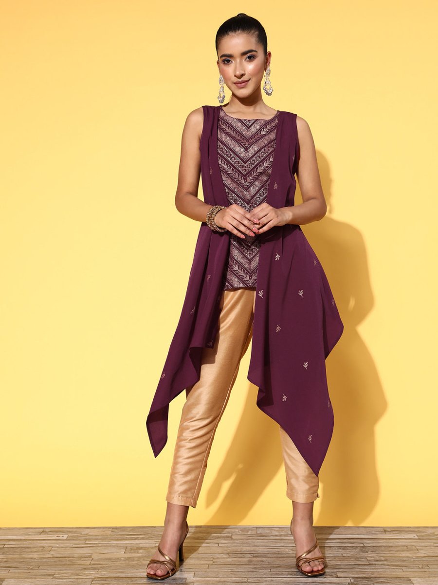 Ahalyaa Women Boat Neck Printed Tunic - Distacart