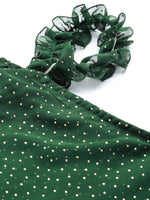 Thumbnail for Ahalyaa Women One Shoulder Green Printed Beautiful Tunic