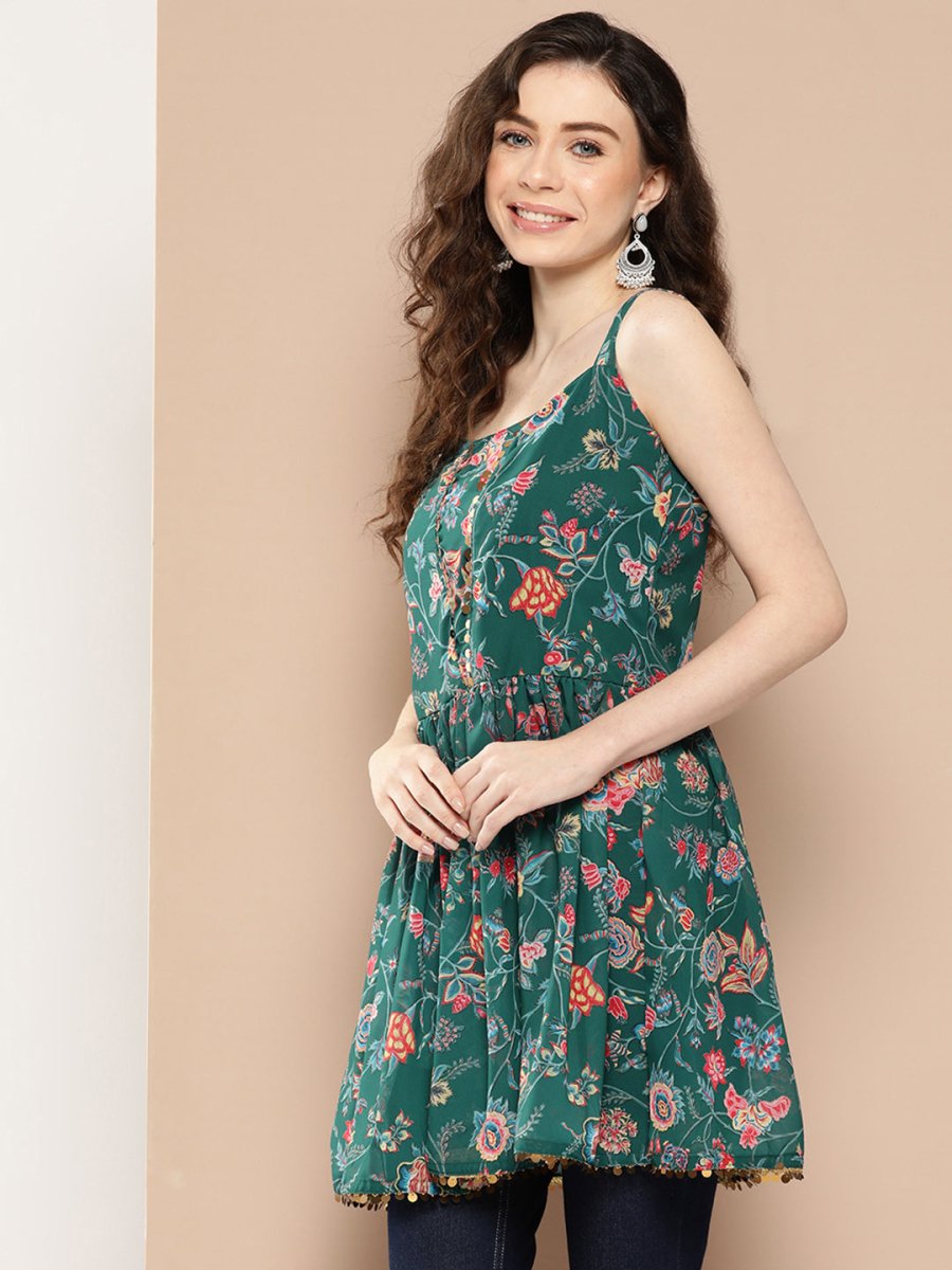 Ahalyaa Floral Printed Tunic - Distacart