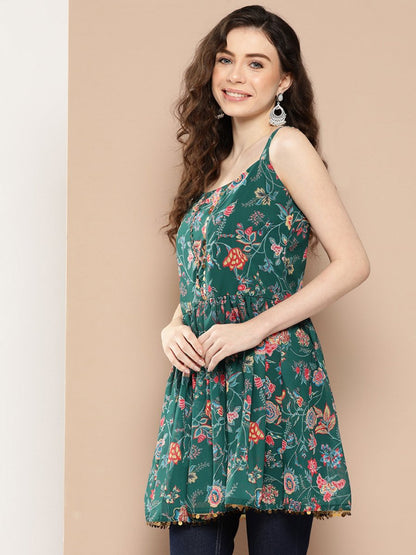 Ahalyaa Floral Printed Tunic - Distacart