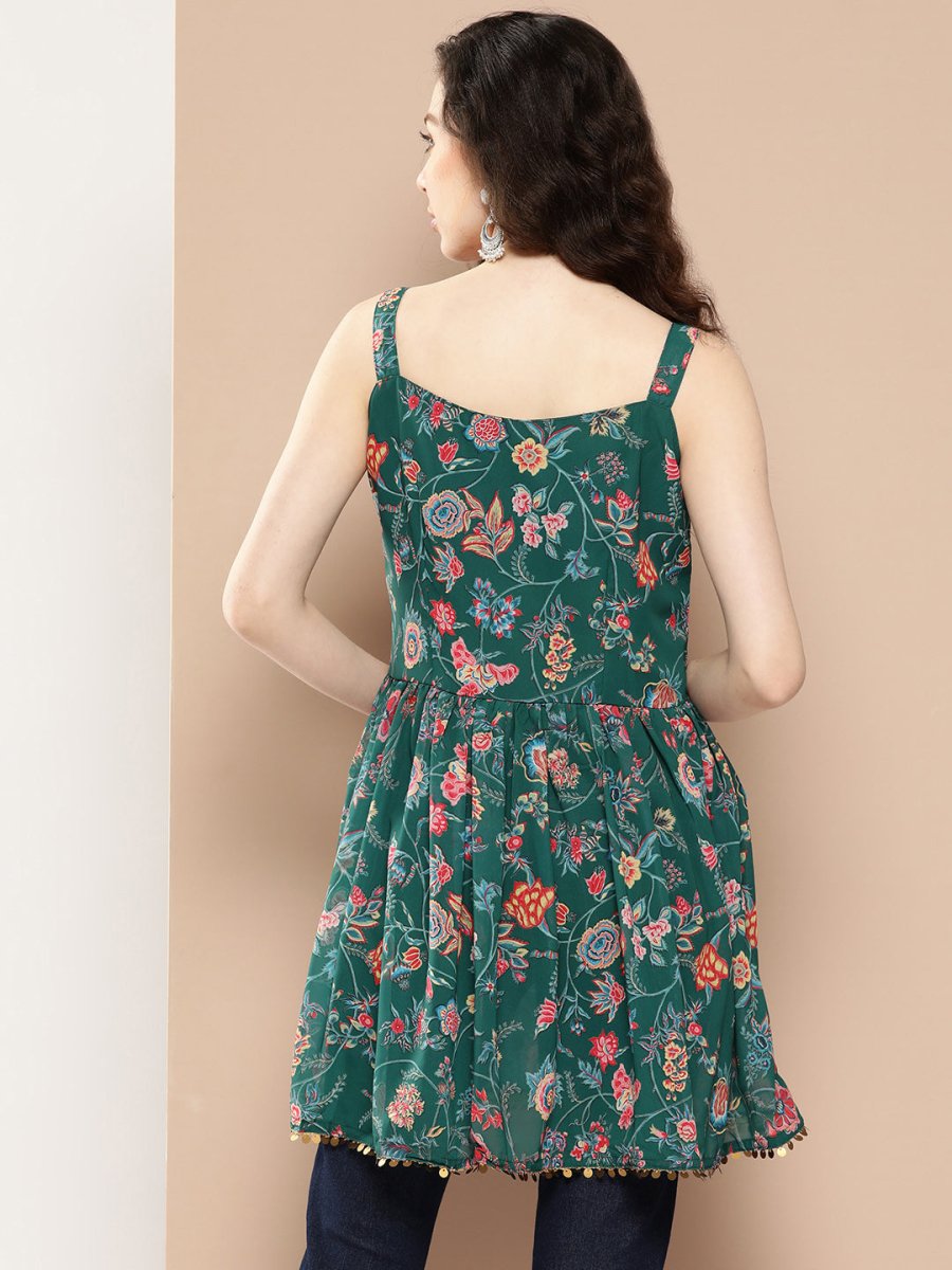 Ahalyaa Floral Printed Tunic - Distacart