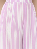 Thumbnail for Ahalyaa Women Striped Crepe Co-Ords - Distacart