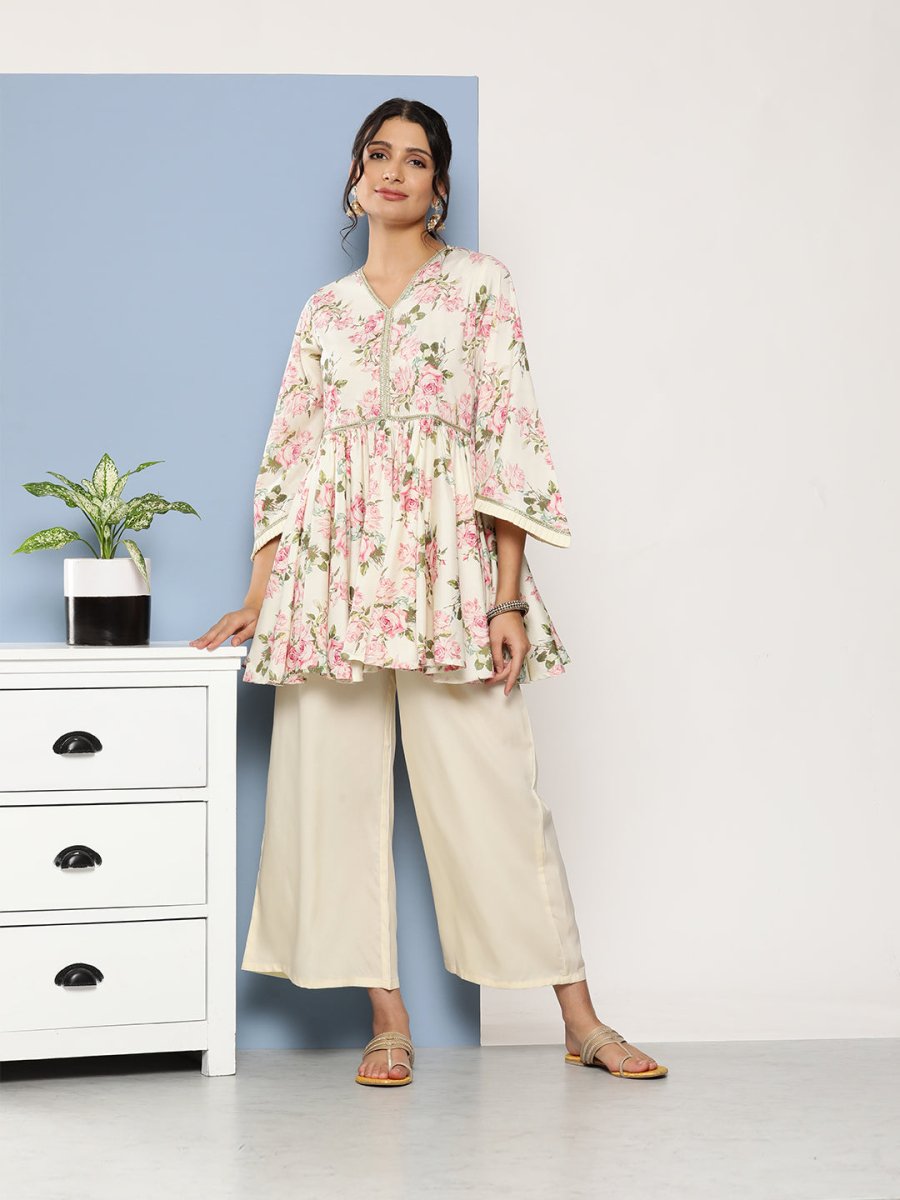 Ahalyaa Women Floral Print Crepe Co-Ords - Distacart