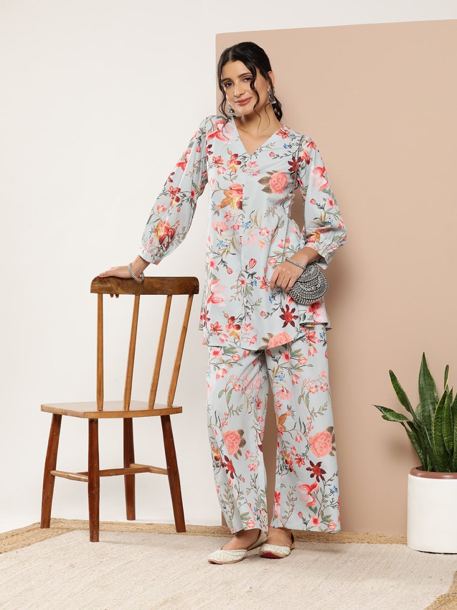 Ahalyaa Women Floral Print Crepe Co-Ords - Distacart