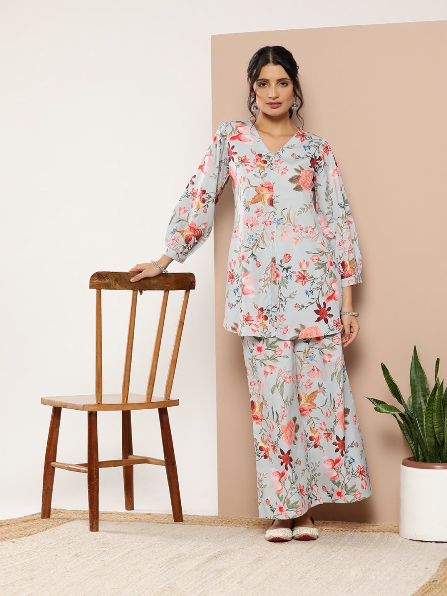 Ahalyaa Women Floral Print Crepe Co-Ords - Distacart