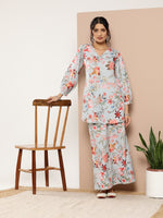 Thumbnail for Ahalyaa Women Floral Print Crepe Co-Ords - Distacart