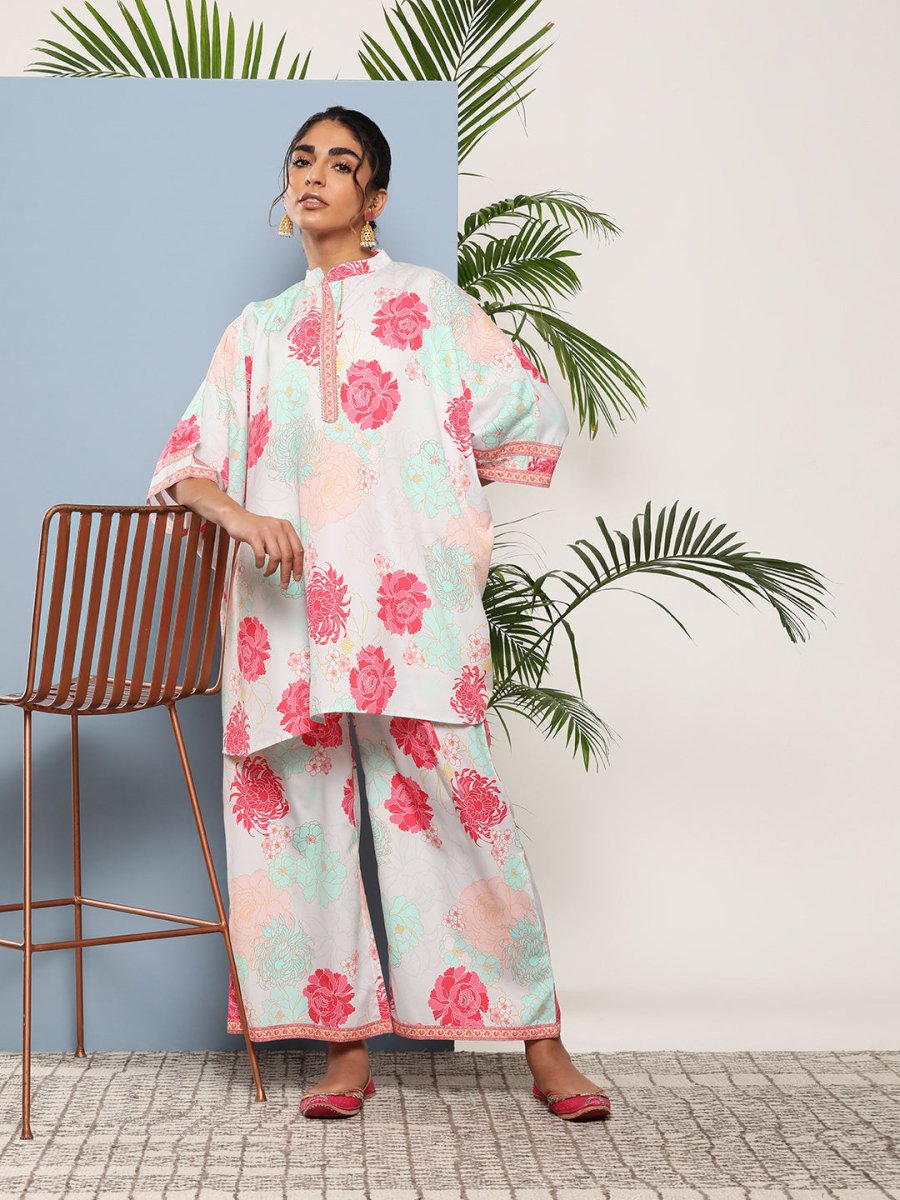 Ahalyaa Women Floral Print Crepe Co-Ords - Distacart