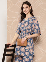 Thumbnail for Ahalyaa Printed Crepe Ethnic Tunic With Palazzos - Distacart