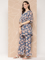 Thumbnail for Ahalyaa Printed Crepe Ethnic Tunic With Palazzos - Distacart