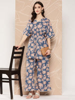 Thumbnail for Ahalyaa Printed Crepe Ethnic Tunic With Palazzos - Distacart