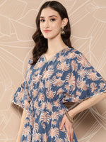 Thumbnail for Ahalyaa Printed Crepe Ethnic Tunic With Palazzos - Distacart