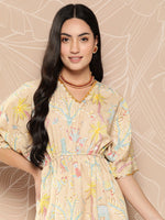 Thumbnail for Ahalyaa Women Printed Crepe Tunic With Palazzos - Distacart