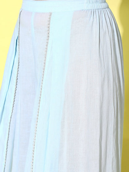 Ahalyaa Printed Cotton Tunic with Palazzos - Distacart