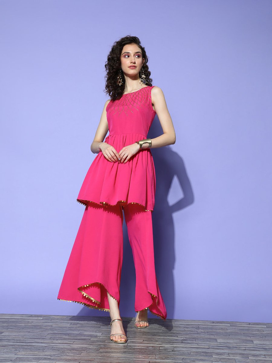 Ahalyaa Tunic with Palazzos - Distacart