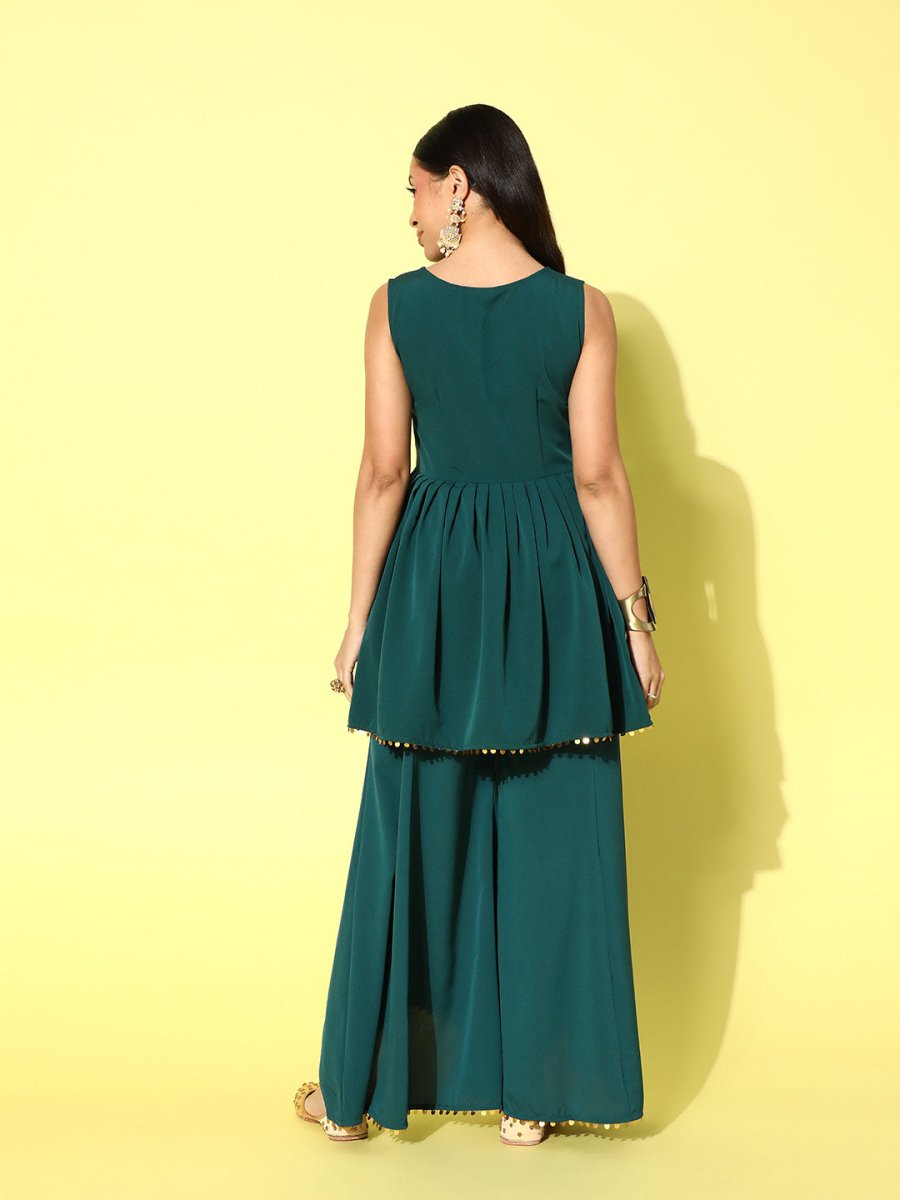 Ahalyaa Printed Tunic with Palazzos - Distacart