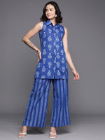 Thumbnail for Ahalyaa Printed Pure Cotton Tunic With Palazzos - Distacart