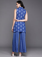 Thumbnail for Ahalyaa Printed Pure Cotton Tunic With Palazzos - Distacart