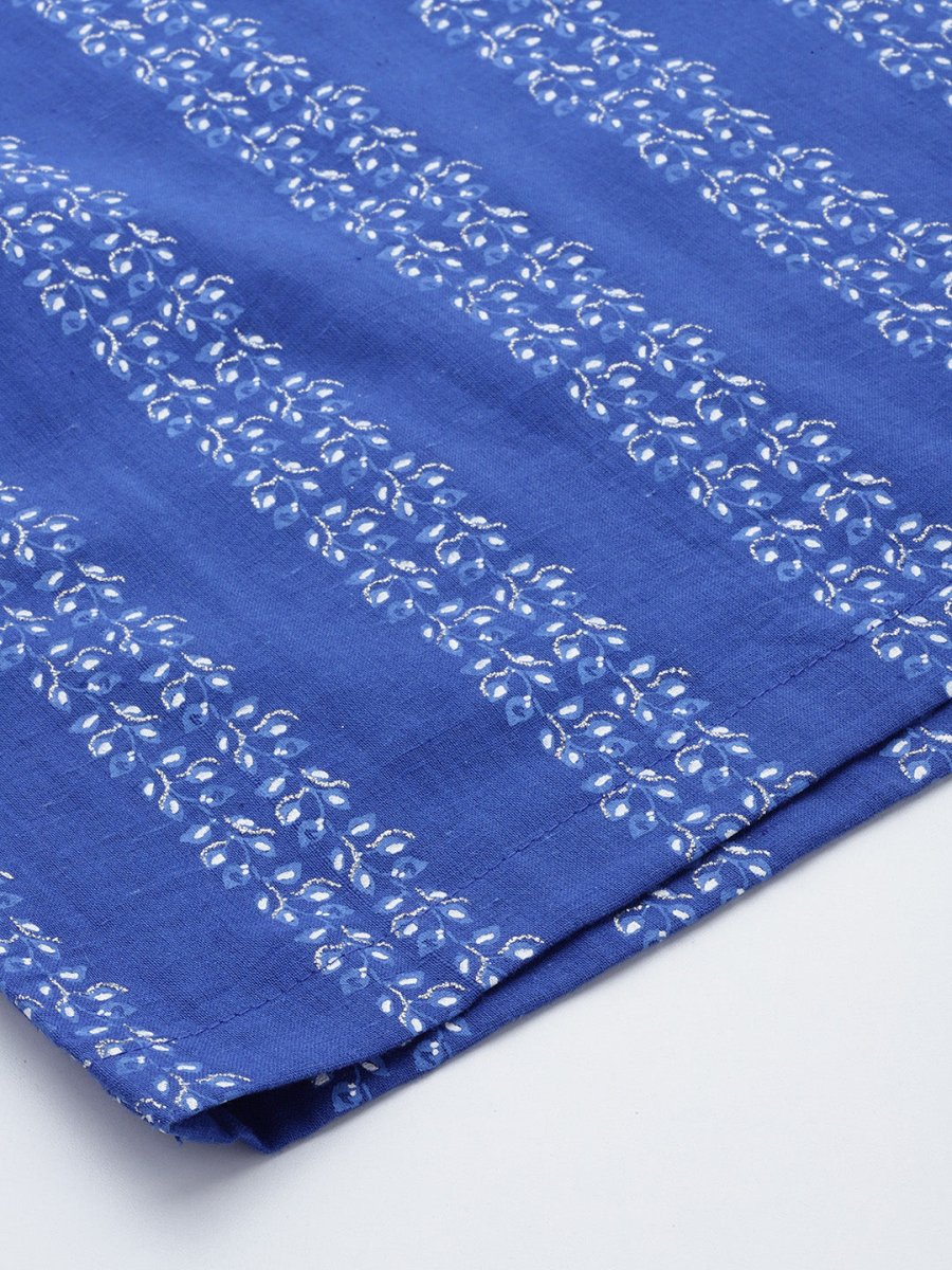 Ahalyaa Printed Pure Cotton Tunic With Palazzos - Distacart