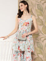 Thumbnail for Ahalyaa Women Floral Printed Regular Kurti with Sharara - Distacart