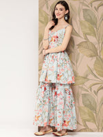 Thumbnail for Ahalyaa Women Floral Printed Regular Kurti with Sharara - Distacart