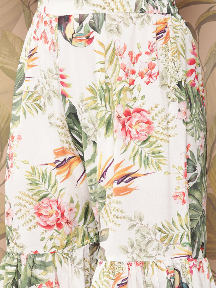 Ahalyaa Women Floral Printed Regular Gotta Patti Kurti with Sharara - Distacart