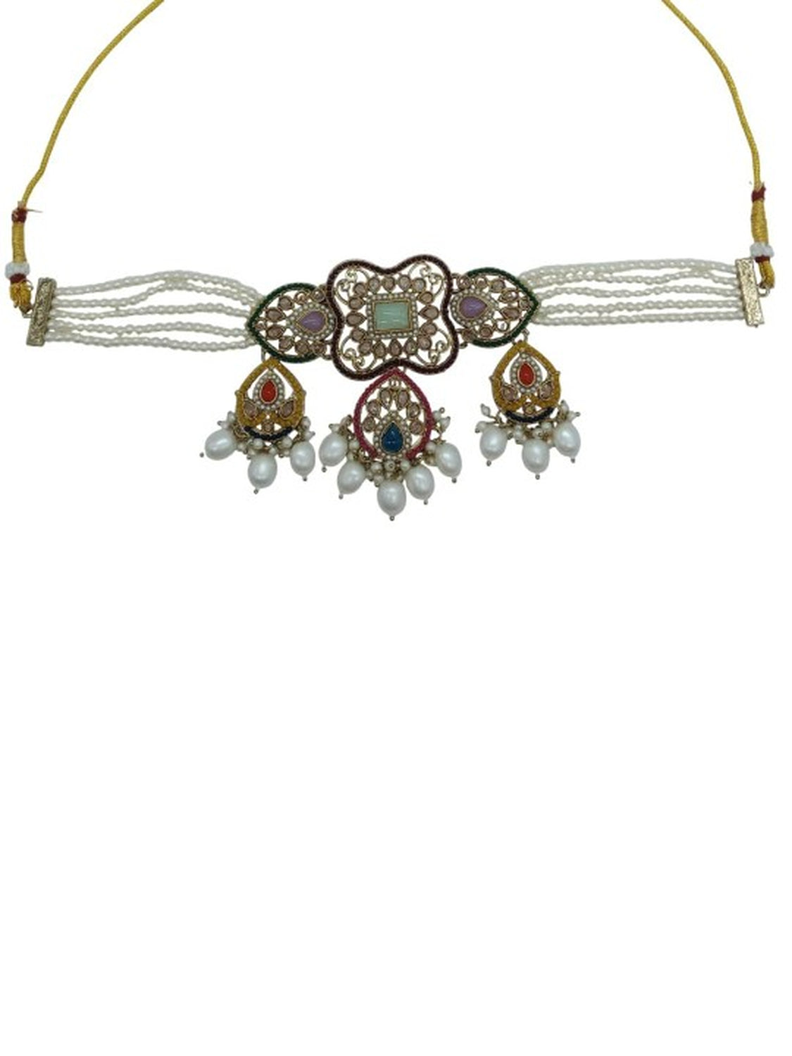 Jewel City Gold-Plated Handcrafted Kundan Bridal Jewelry Set | Traditional Ethnic Necklace, Earrings, Maang Tikka for all Occasions