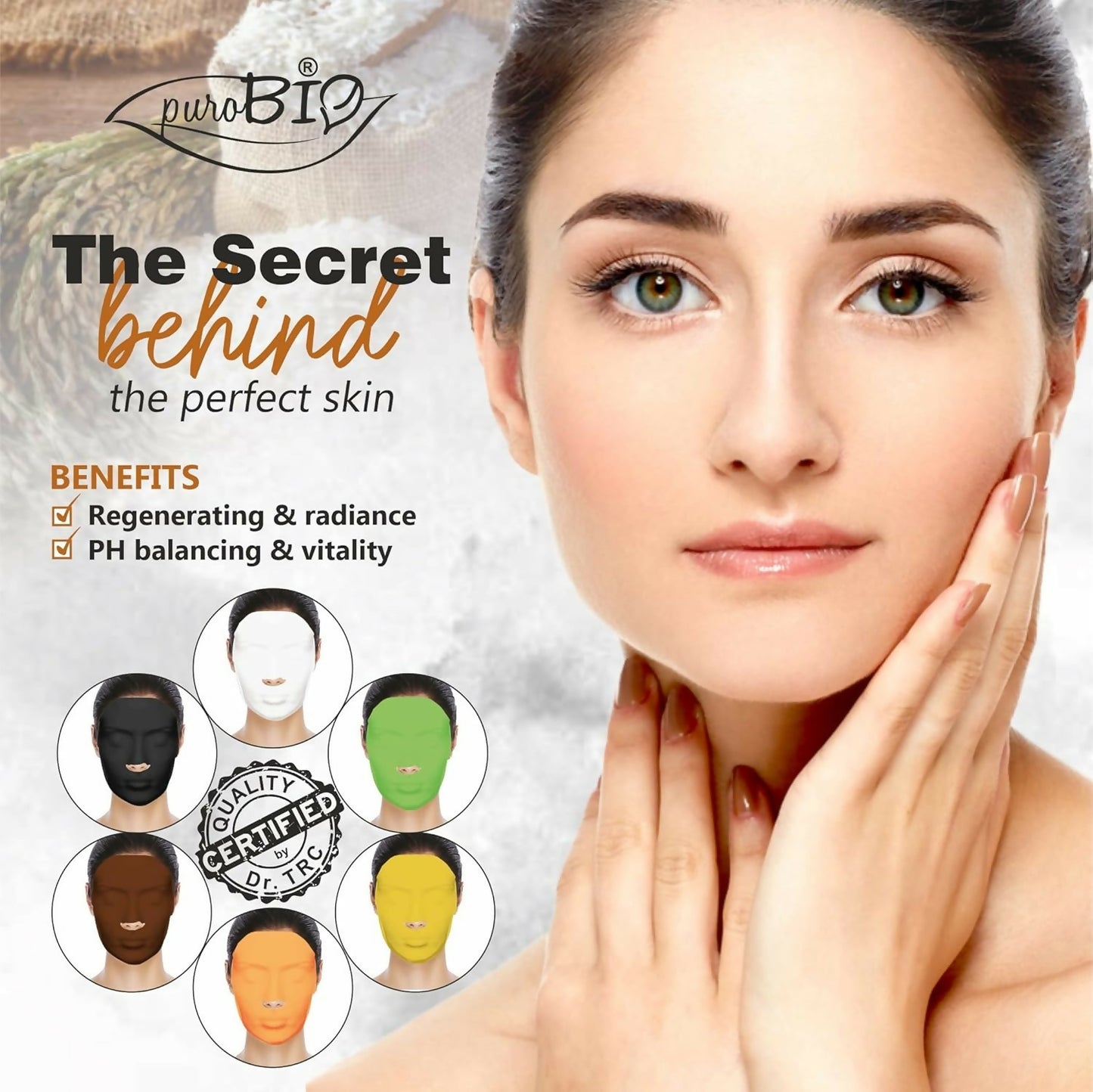 Purobio Algae Peel off Face Mask Whitening Rice Facial Mask - Distacart