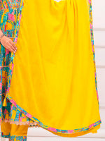 Thumbnail for Embroidered & Printed Multicoloured Flared Kurta With Pant & Dupatta Premium Luxury, Multicolor - Hiral Fashion - Distacart