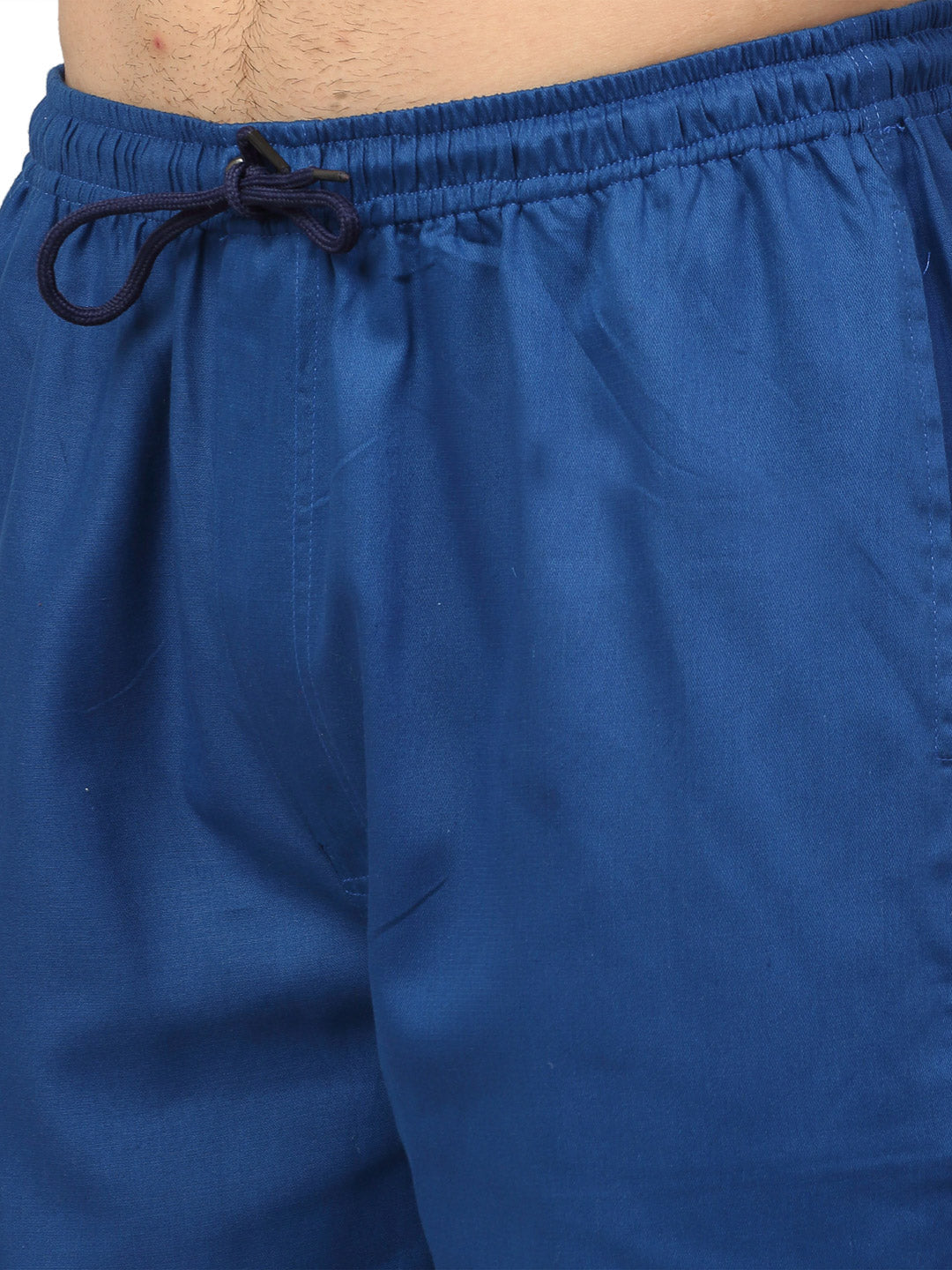 Jainish Men's Cotton Solid Track Pants - Blue - Distacart