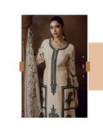 Thumbnail for Aarshi Fashions Cream Chinon Silk Suit