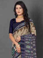 Thumbnail for NOZ2TOZ Women's Bhagalpuri Silk Beige Printed Designer Saree With Blouse Piece - Distacart