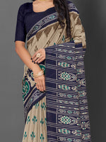 Thumbnail for NOZ2TOZ Women's Bhagalpuri Silk Beige Printed Designer Saree With Blouse Piece - Distacart