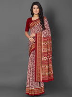 Thumbnail for NOZ2TOZ Women's Bhagalpuri Silk Mauve Printed Designer Saree With Blouse Piece - Distacart