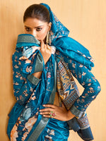 Thumbnail for NOZ2TOZ Women's Tussar Silk Blue Woven Design Designer Saree With Blouse Piece - Distacart