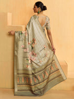 Thumbnail for NOZ2TOZ Women's Tussar Silk Sea Green Woven Design Designer Saree With Blouse Piece - Distacart