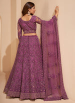 Thumbnail for Vegaa Fashion Onion Pink Net Embroidery Designer Lehenga Choli