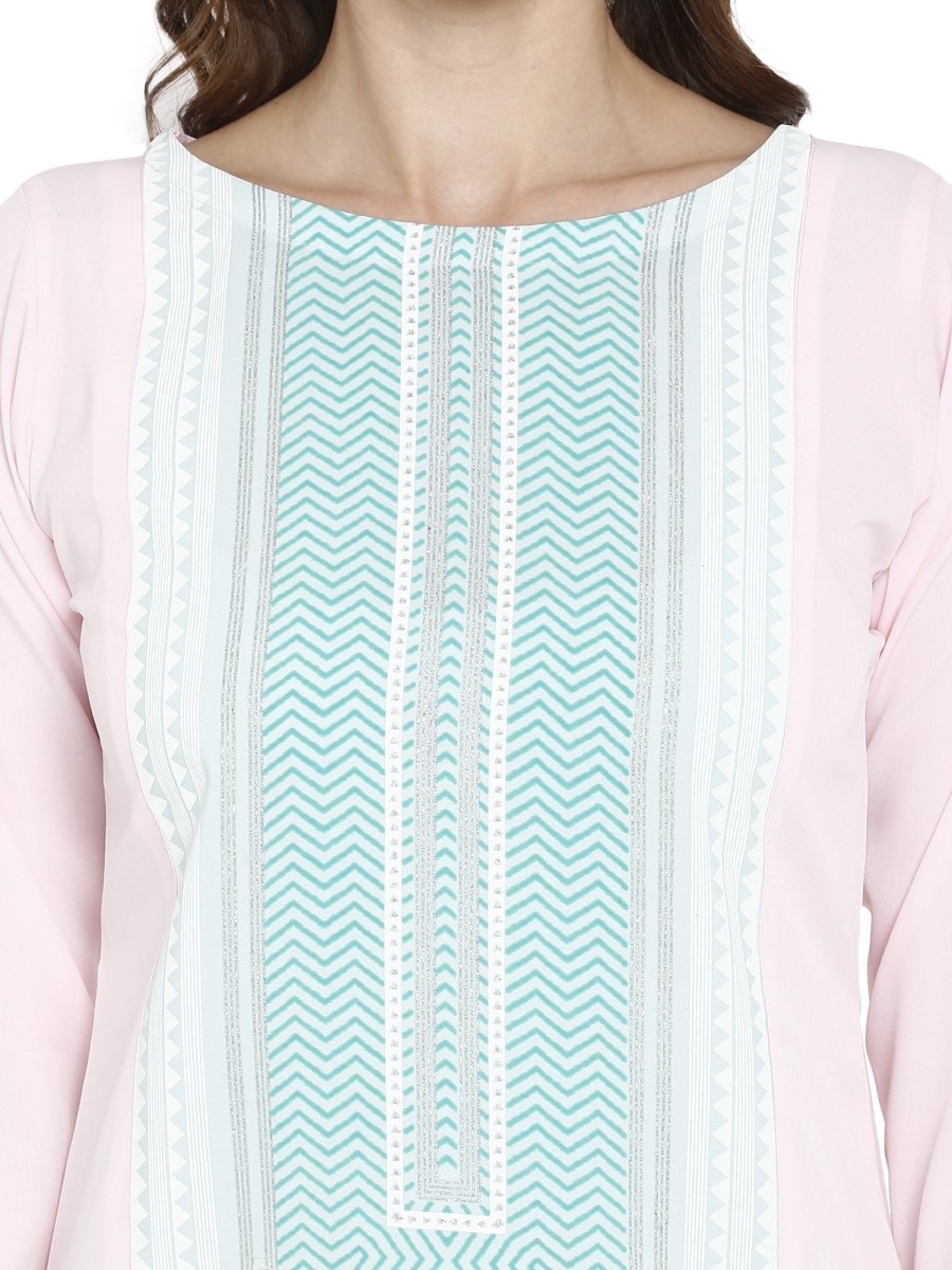 Ahalyaa Women Pink Printed Straight Kurta - Distacart