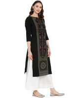 Thumbnail for Ahalyaa Women Self Design Crepe Straight Beautiful Kurta