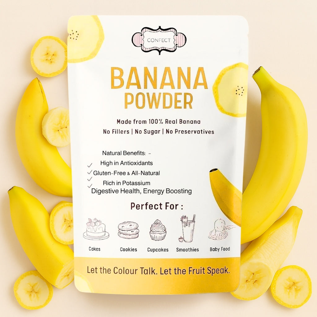 banana powder pure natural fruit powder for smoothies baking beverages juices tea diy recipes vegan gluten free no added sugar 150 gm