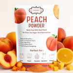 Thumbnail for peach fruit powder pure natural fruit powder for smoothies baking beverages juices tea diy recipes vegan gluten free no added sugar 150 gm