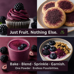 Thumbnail for blackberry powder pure natural fruit powder for smoothies baking beverages juices tea diy recipes vegan gluten free no added sugar 100 gm
