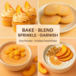 Thumbnail for peach fruit powder pure natural fruit powder for smoothies baking beverages juices tea diy recipes vegan gluten free no added sugar 150 gm