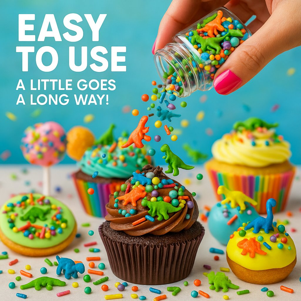 dino sprinkles for decoration 07 140 gm copy